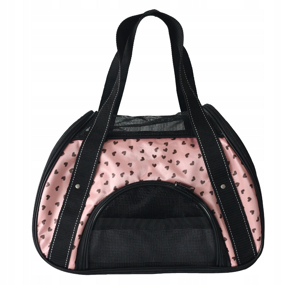 Transporter pink for cat dog up to 7 kg bag pink FURRYHEART 40x23x27cm
