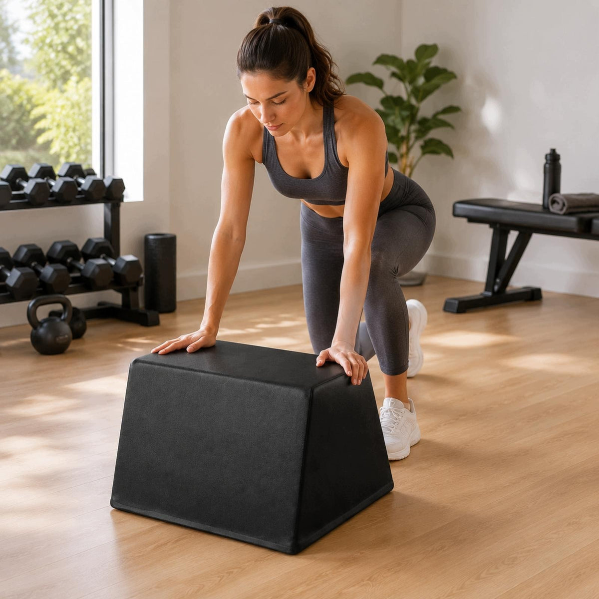 Trapezoidal Workout Bench Reinforced Workout Bench with Anti Slip Bottom Brand no brand