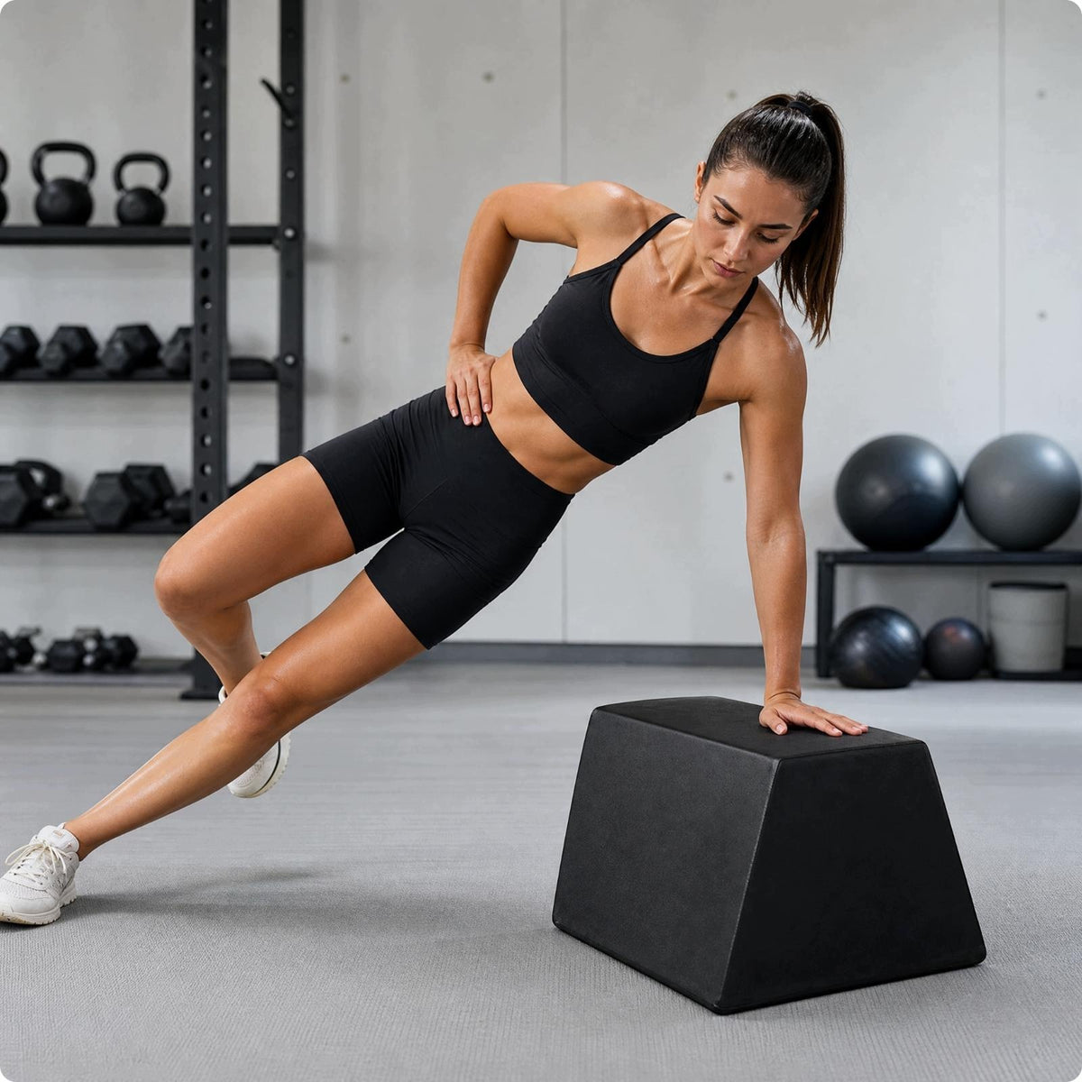 Trapezoidal Workout Bench Reinforced Workout Bench with Anti Slip Bottom
