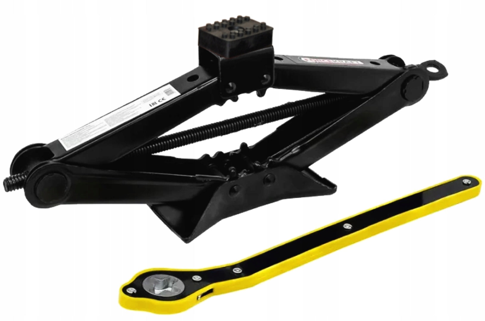 Trapezoidal jack with protective rubber 1,5 t with ratchet 110 - 400 mm Manufacturer code 64166