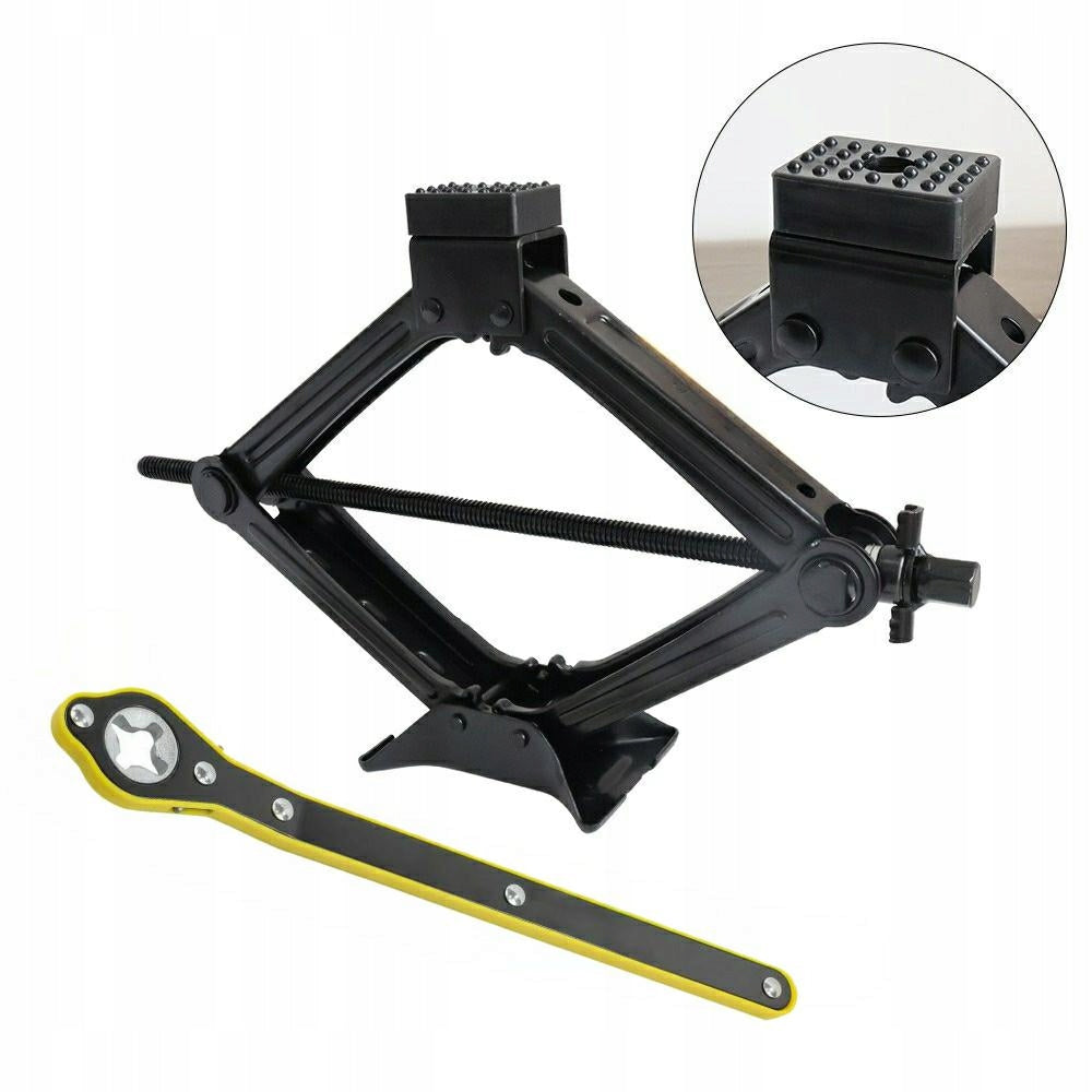 Trapezoidal lift with protective rubber 1,5 t with ratchet wrench 110 - 400 mm