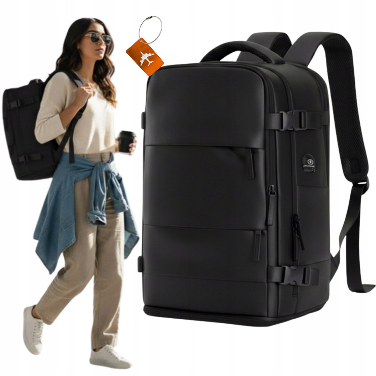Travel BACKPACK 40x25x20 Bag RYANAIR WIZZAIR Luggage Handheld Pendant
