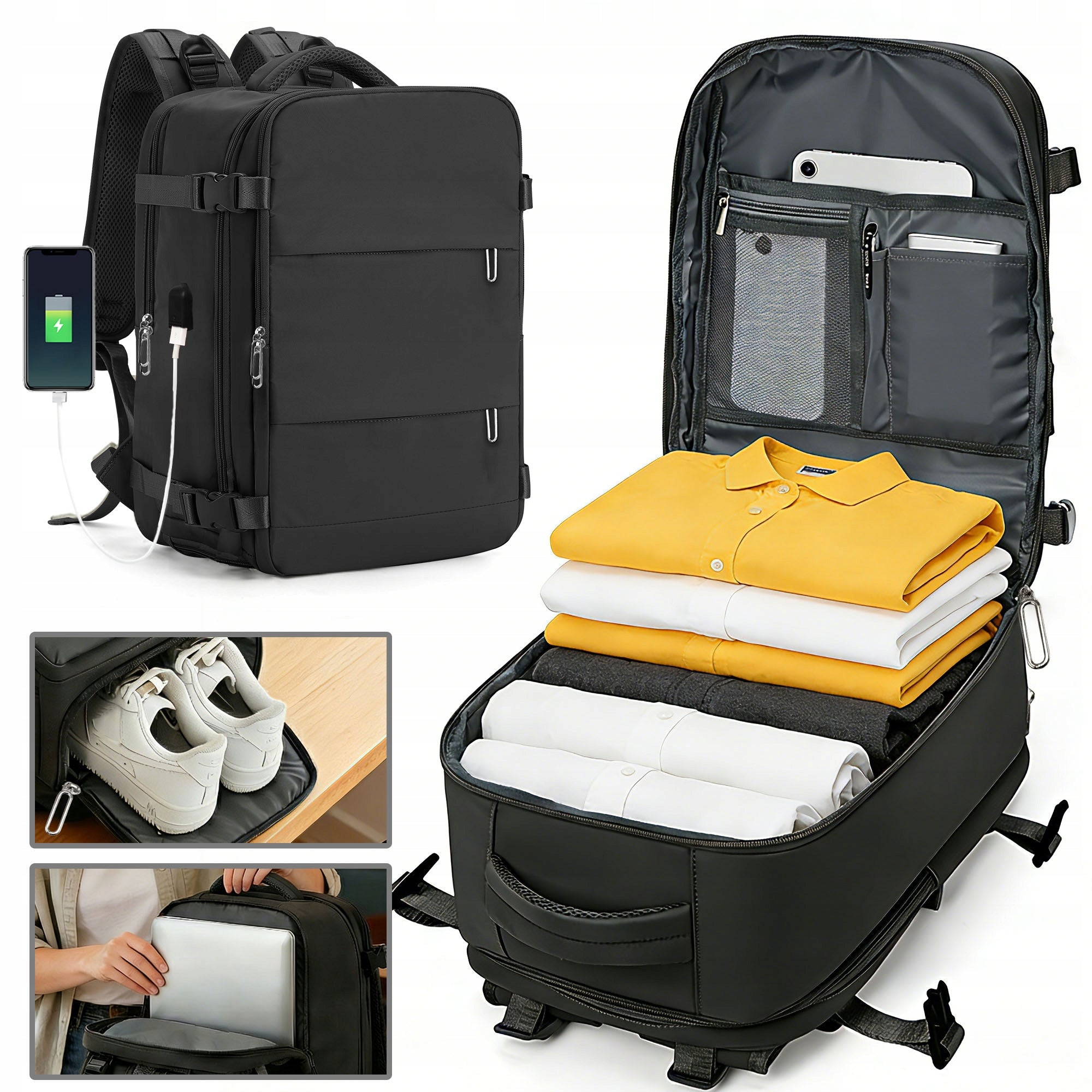 Travel Backpack For Airplane Ryanair 40x30x20 Wizzair Hand Luggage Unisex