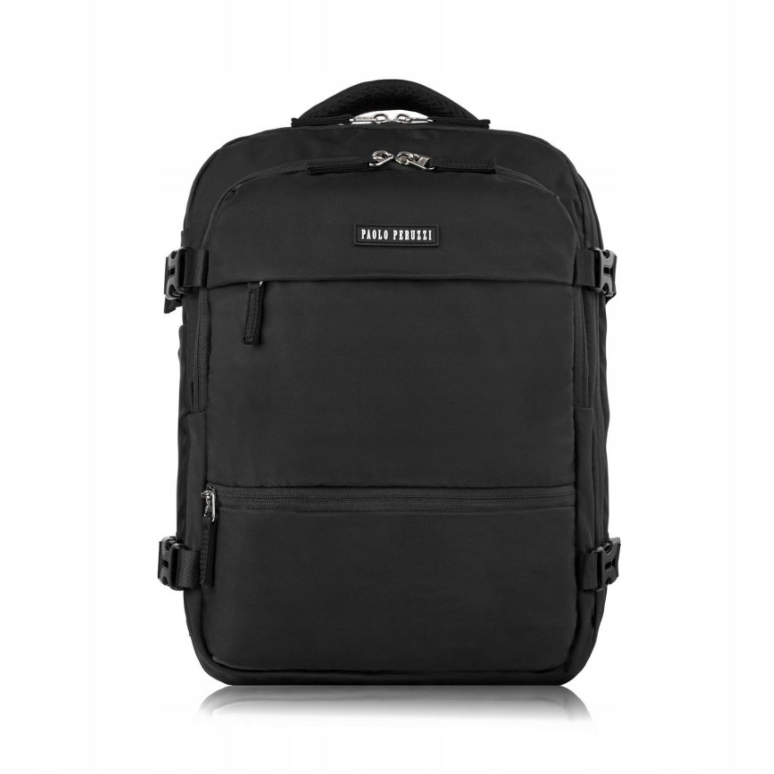 Travel Backpack for Airplane Multifunctional Spacious Paolo Peruzzi Black