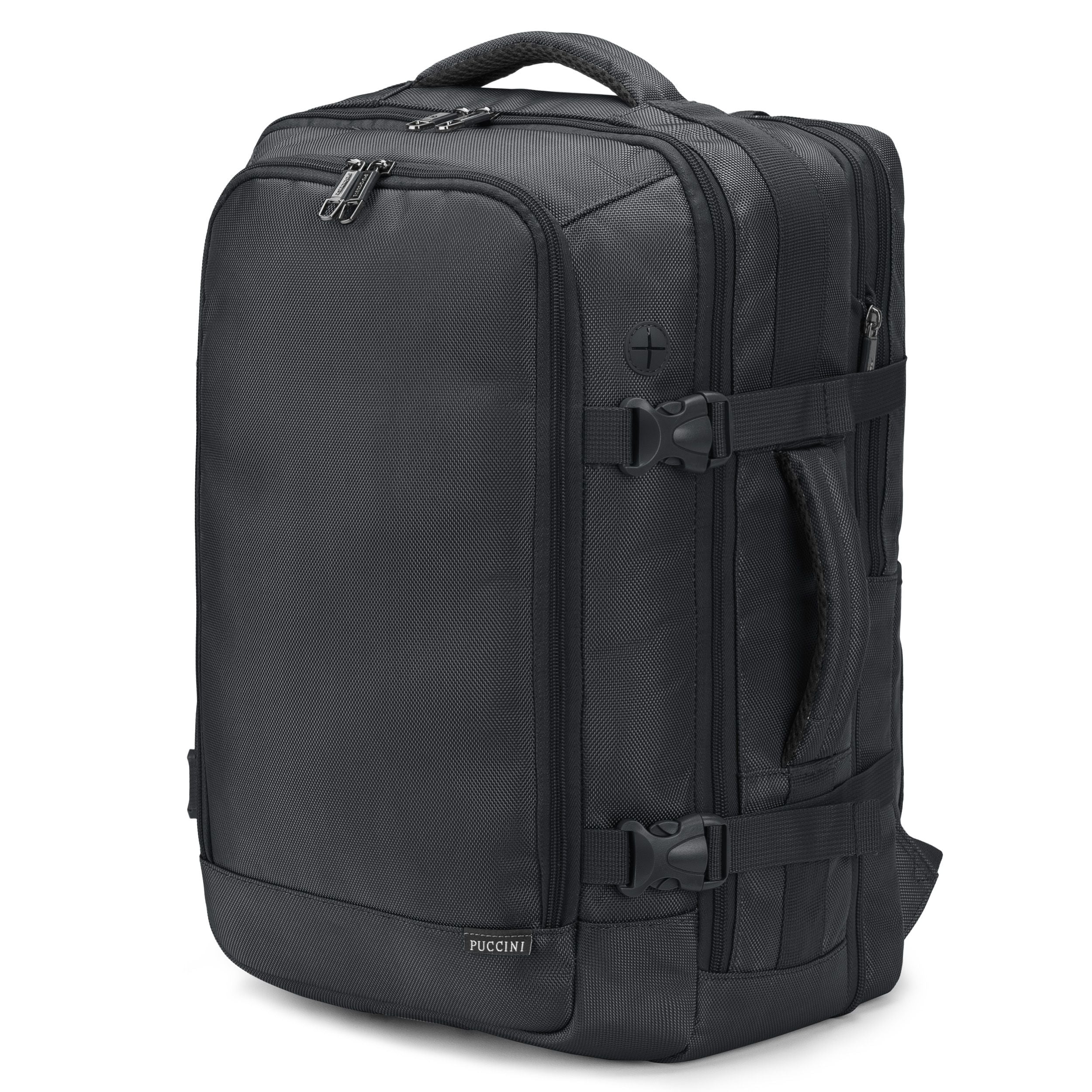 Travel Backpack with Laptop Extension 16'' PUCCINI Black PM9031-1