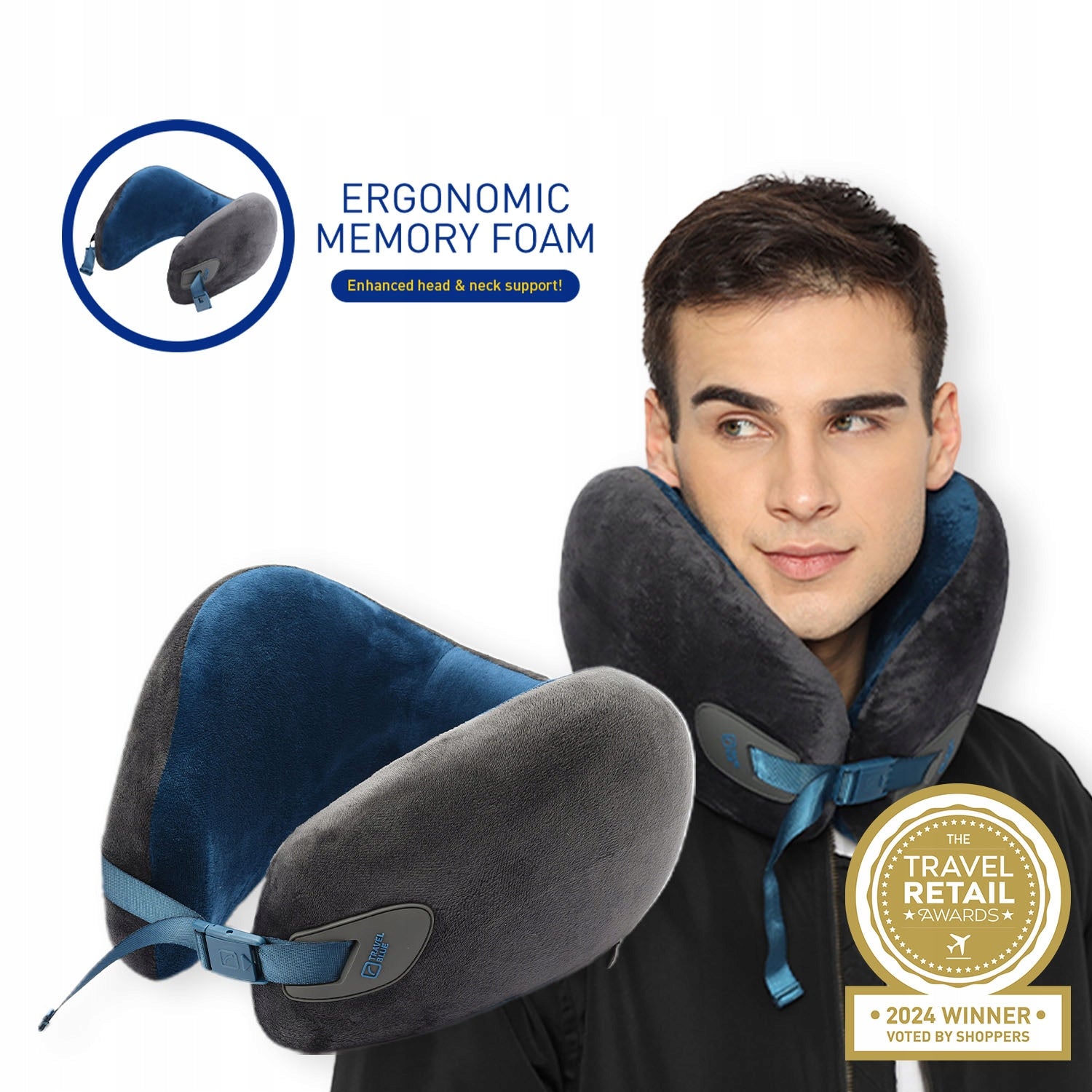 Travel Blue Infinity ergonomic poduszka podróżna 360° na szyję z podparciem Packaging status original