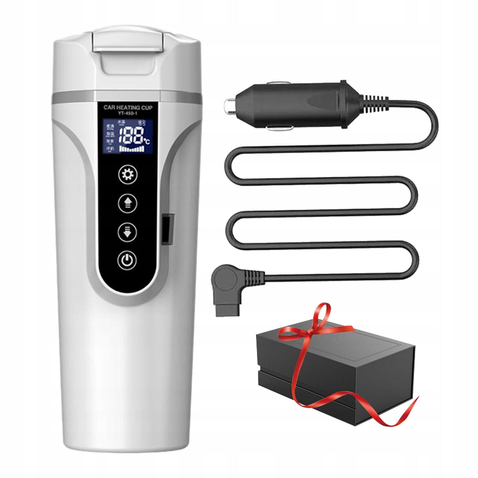 Travel Coffee Mug Warmer Electric Tea Kettle for Trip Tea Coffee white Kind steam juicer