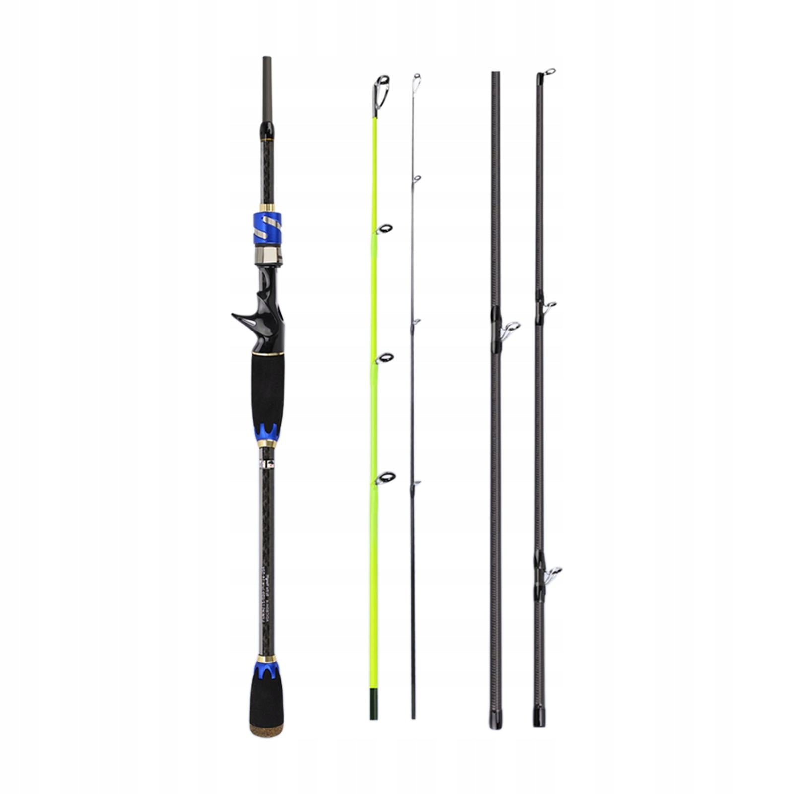 Travel Fishing Rod Saltwater Portable Fishing Rod 24T High Carbon, 4 2.1m Brand no brand