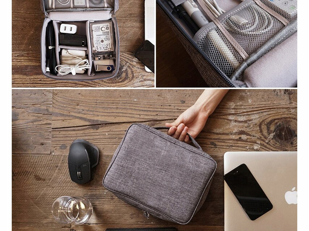 Travel Organizer Bag Case for Chargers and Cables Product weight with unit packaging 0.184 kg