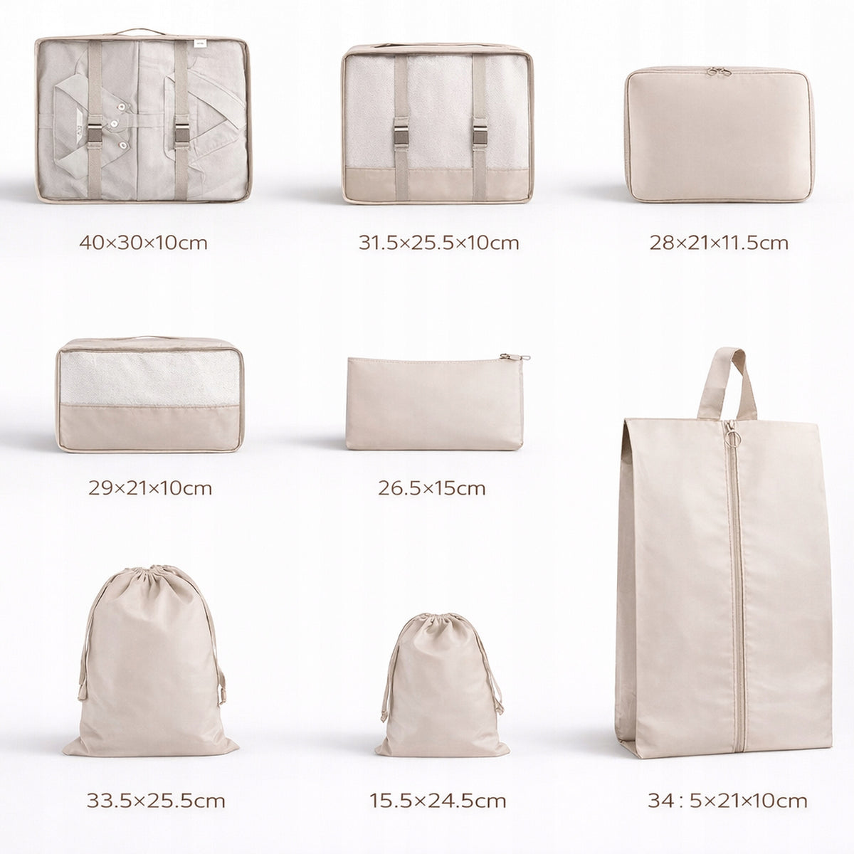 Travel Organizer For Clothes Set Spacious For Packing Clothes Suitcases Manufacturer code X001RCNIHP