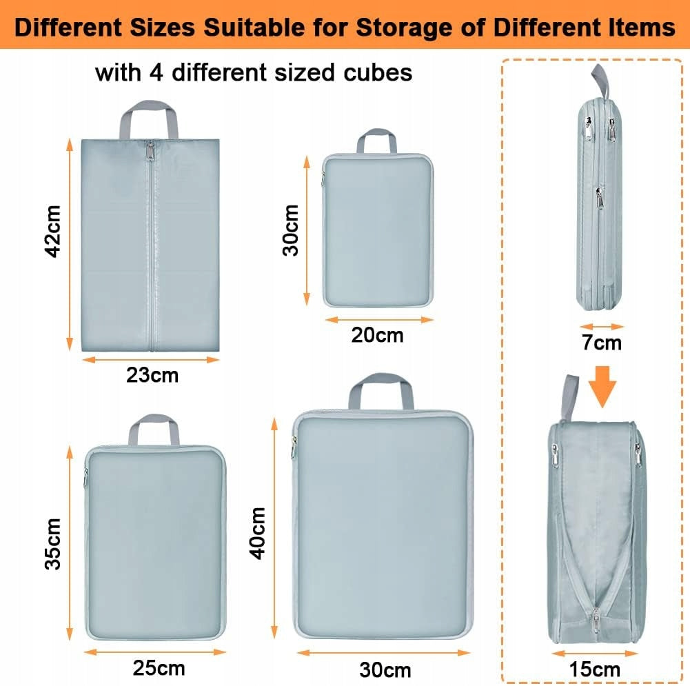 Travel Organizer, Luggage Packing Organizer Set, Set of 4 Color pink