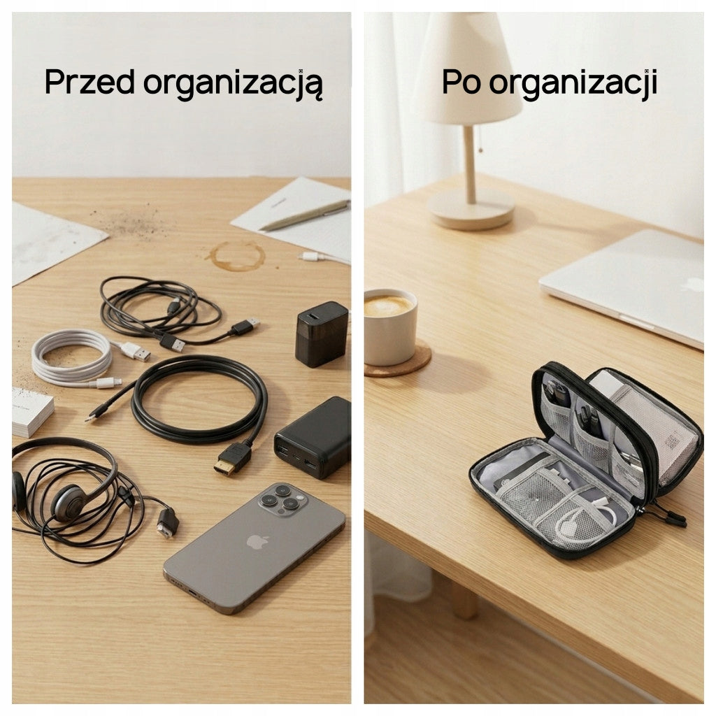 Travel Organizer for Cables Akcesoria Electronics Pouch Bag USB Cable Packaging status original