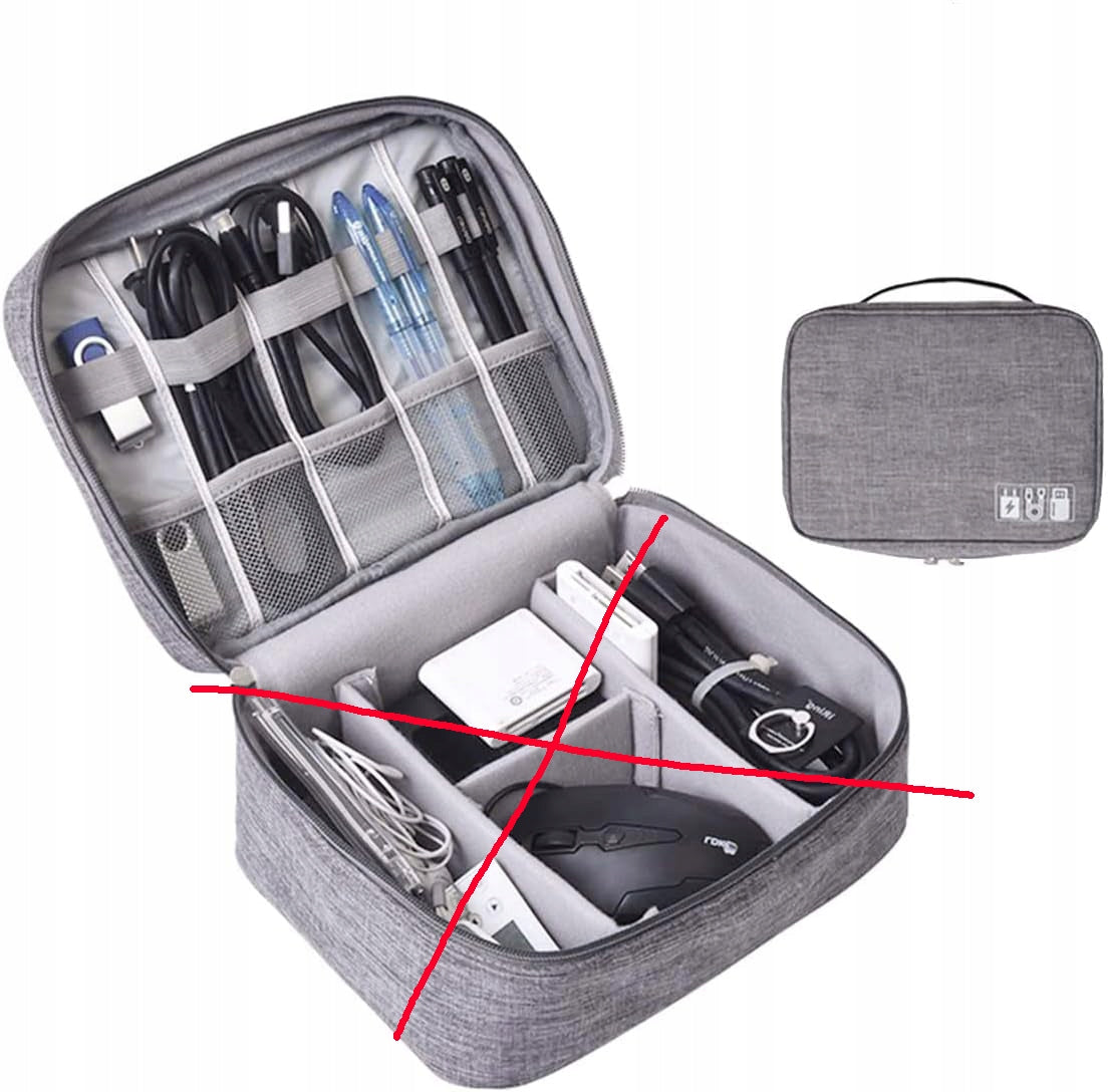 Travel Organizer for Cables and Electors