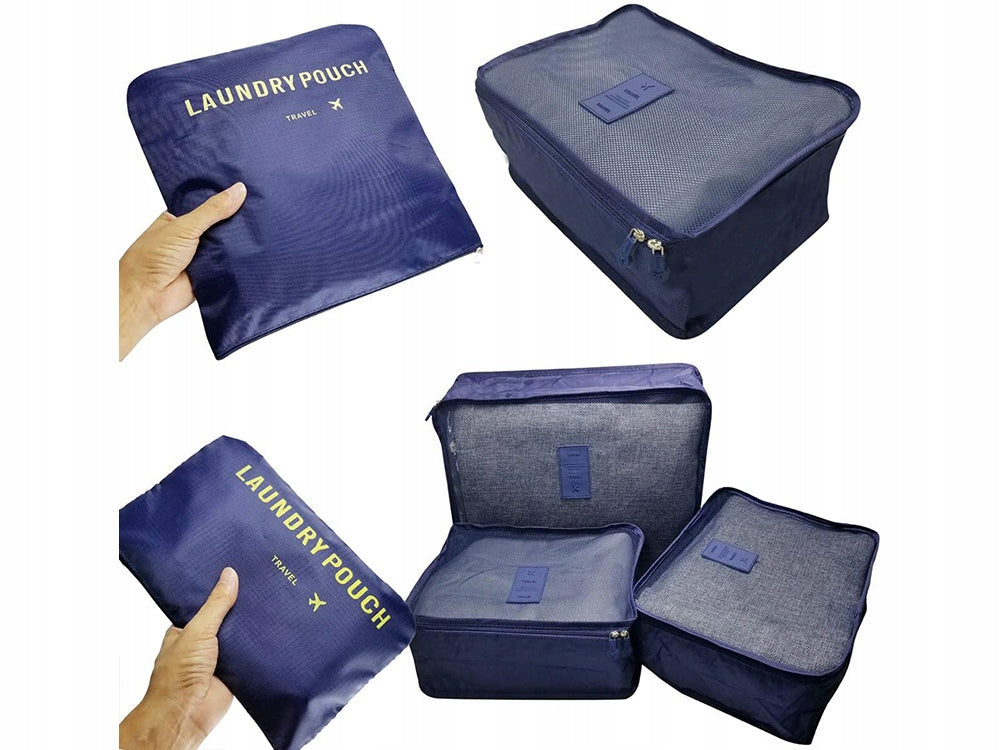 Travel Organizers for Laundry Mesh Suitcase x6 Color blue