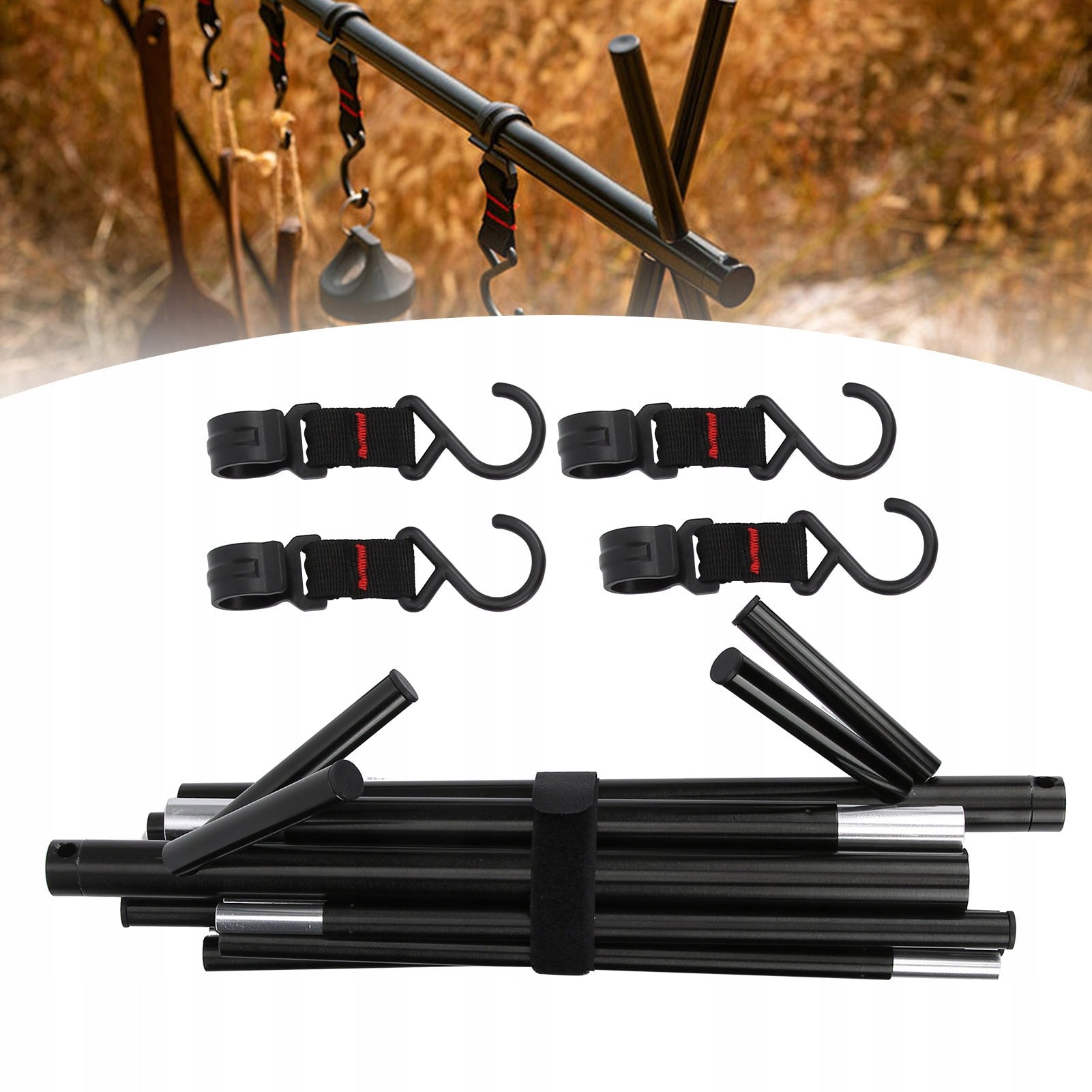 Travel Short Tripod Camping Triangle Storage Rack Outdoor Drying Pot Hanger EAN (GTIN) 9331193656103