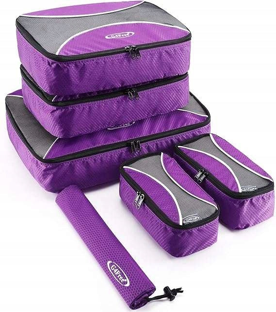 Travel Storage Organizer 3/6/7-Piece Purple