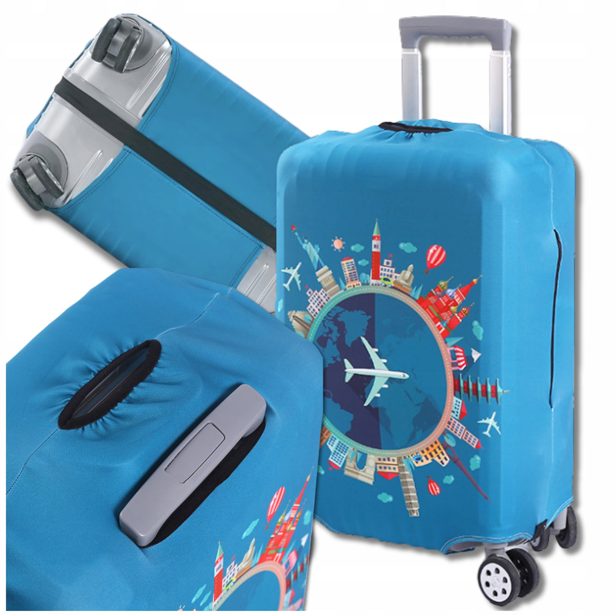 Travel Suitcase Cover For LUGGAGE Flexible Universal Protective Case