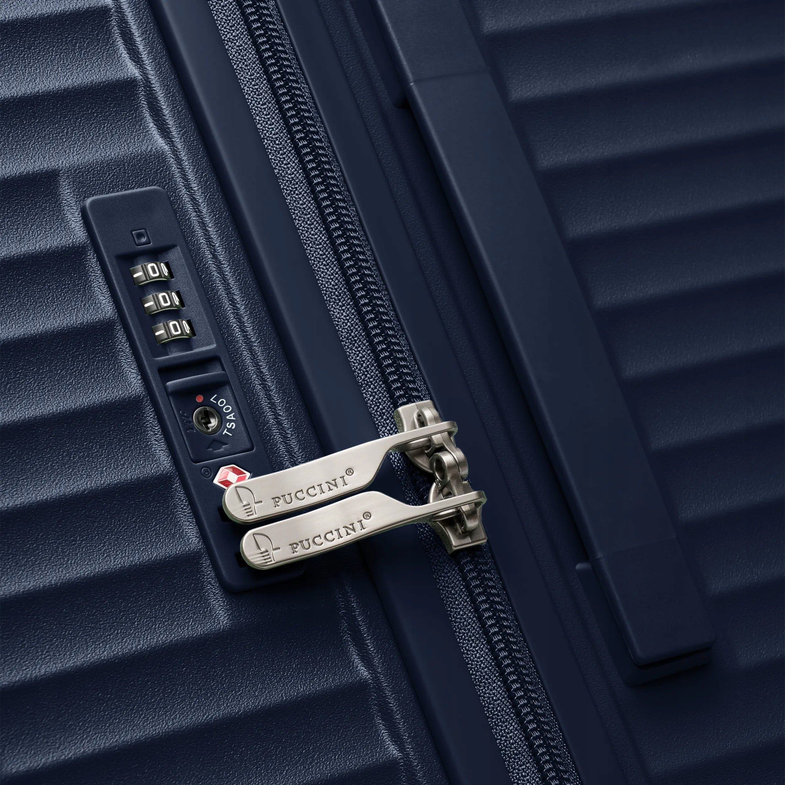 Travel Suitcase Large Polycarbonate On Four Wheels Navy Blue PC036A-7A Width (longer edge) 53 cm