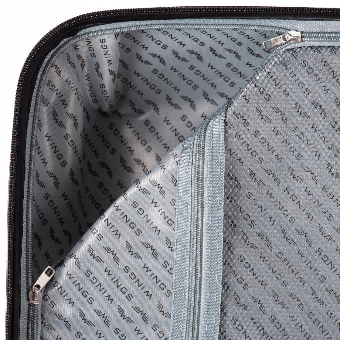 Travel Suitcase Luggage Shipped with ABS+ WINGS Medium Combination Lock 4 Wheels Height 68 cm
