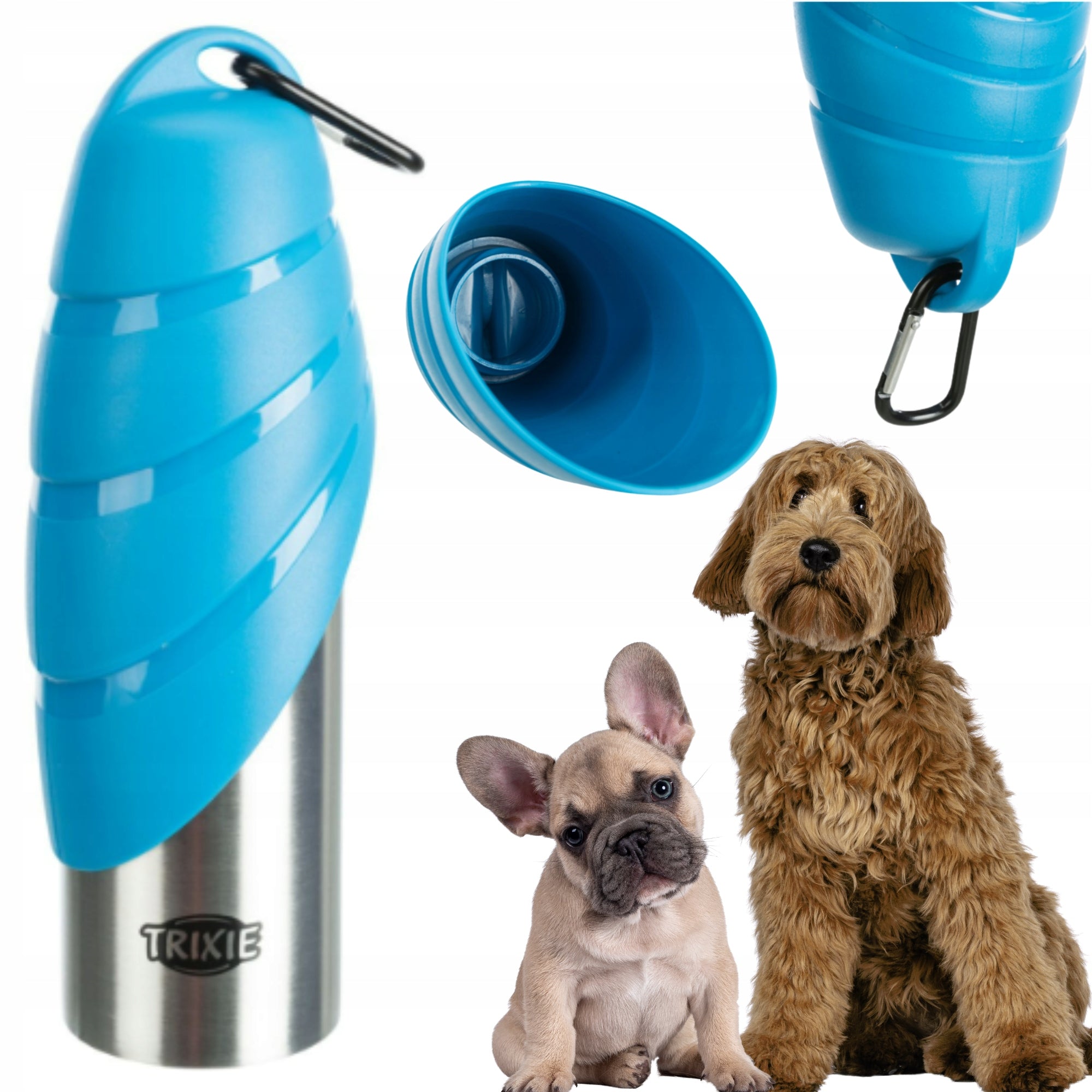 Travel Water Bottle with Cat Dog Bowl 0,75lTrixie