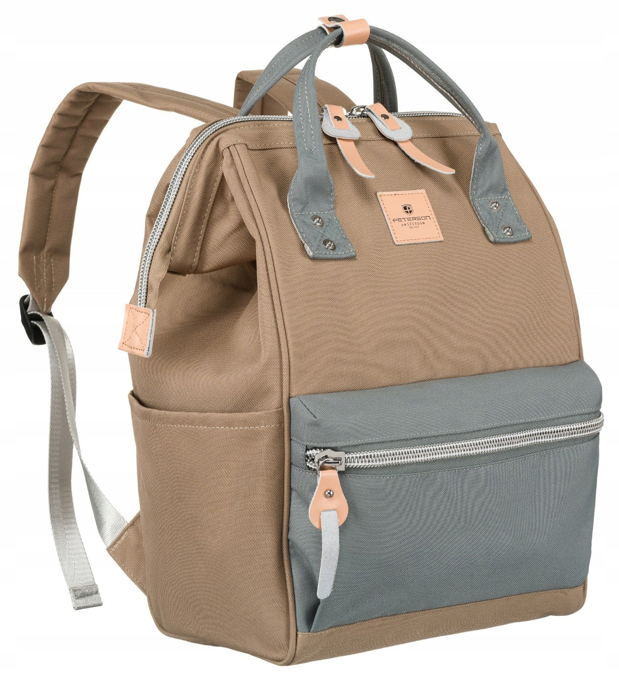 Travel backpack Peterson PTN BETA meringue-gray