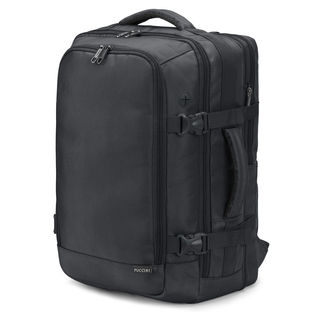 Travel backpack with laptop extension 16'' PUCCINI black PM9031-1