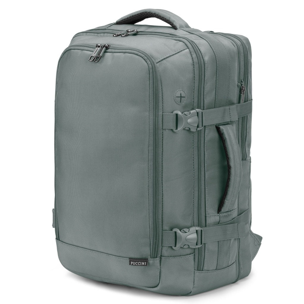 Travel backpack with laptop extension 16'' PUCCINI green PM9031-5