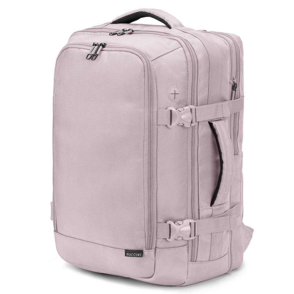 Travel backpack with laptop extension 16'' PUCCINI pink PM9031-3C