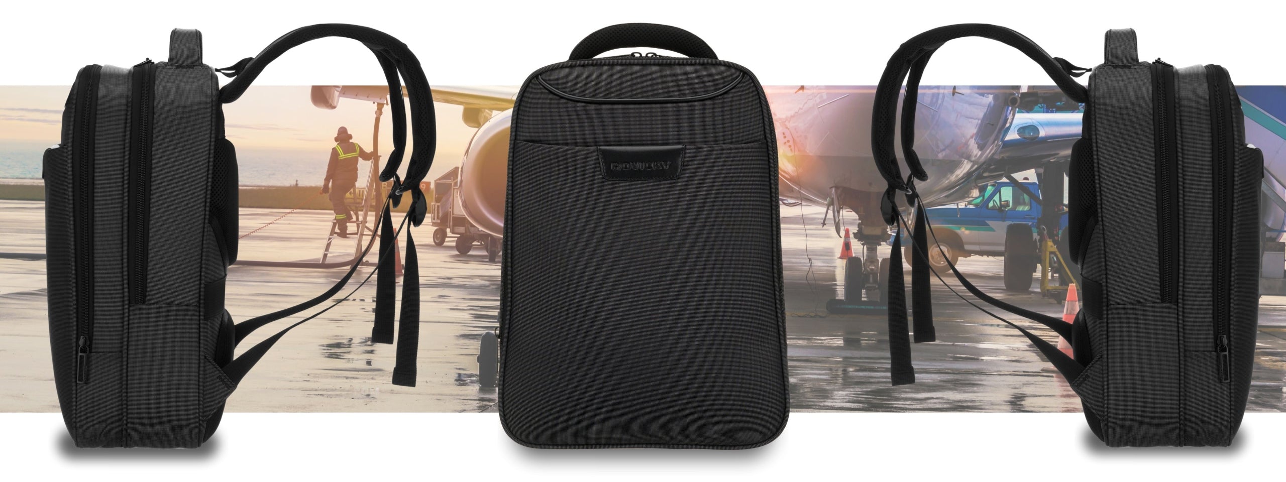 Travel backpack with laptop space hand luggage Ryanair Wizzair strong Additional features zipper with pockets