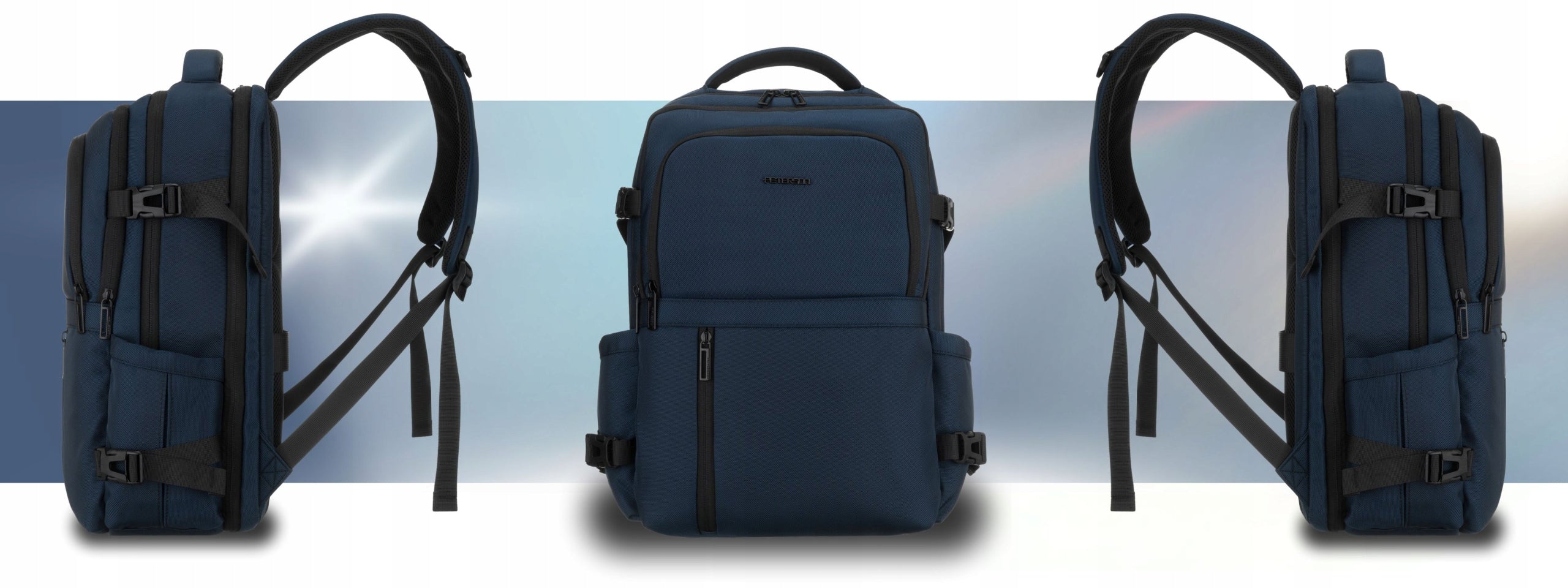 Travel backpack with space for a city laptop roomy sports Peterson Packaging status original