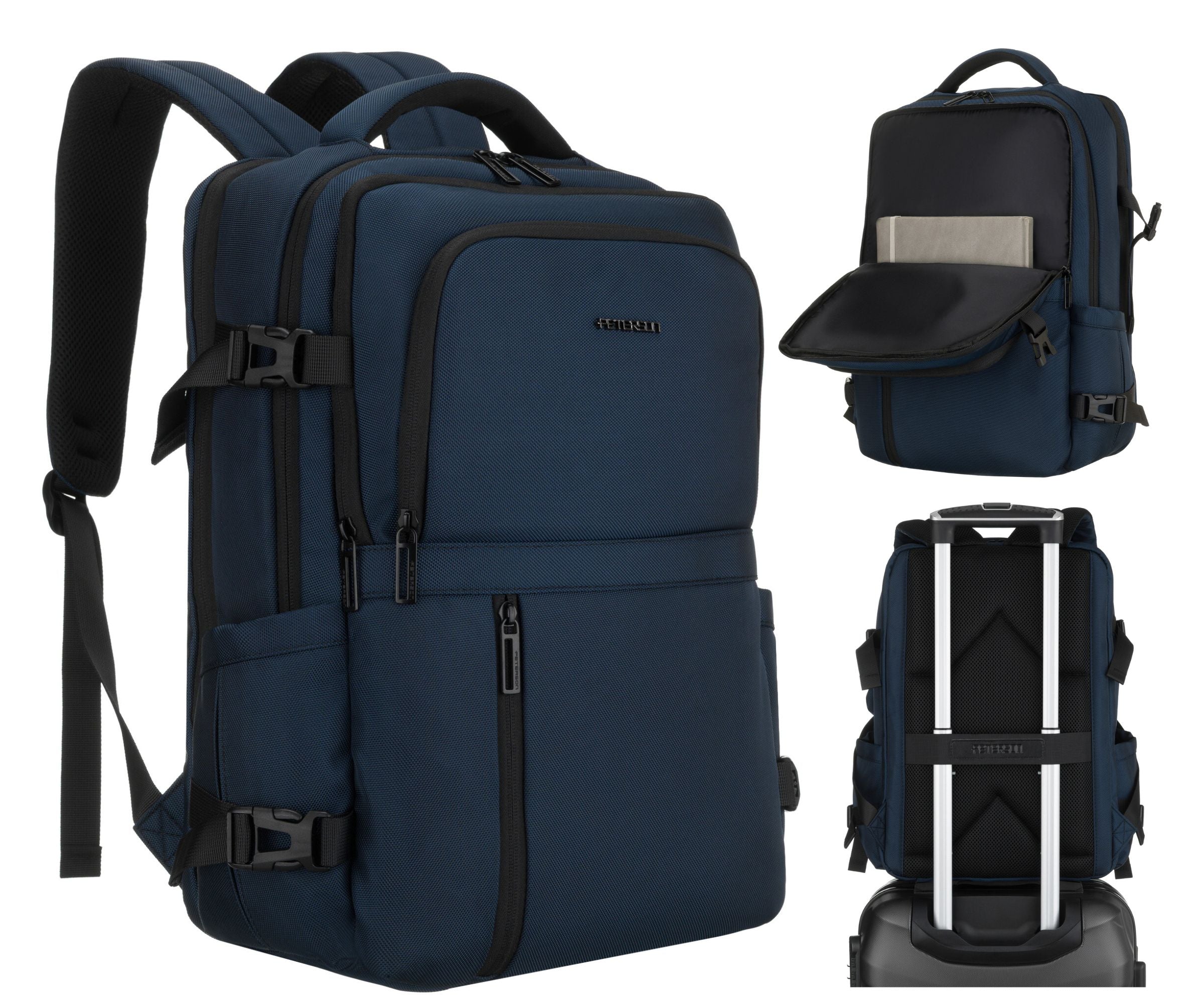 Travel backpack with space for a city laptop roomy sports Peterson