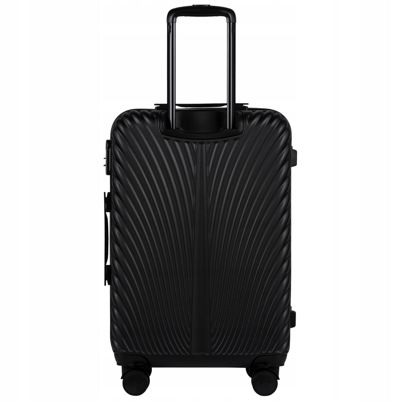 Travel case roomy black LUGGAGE XL on 4 double wheels WINGS Brand Wings