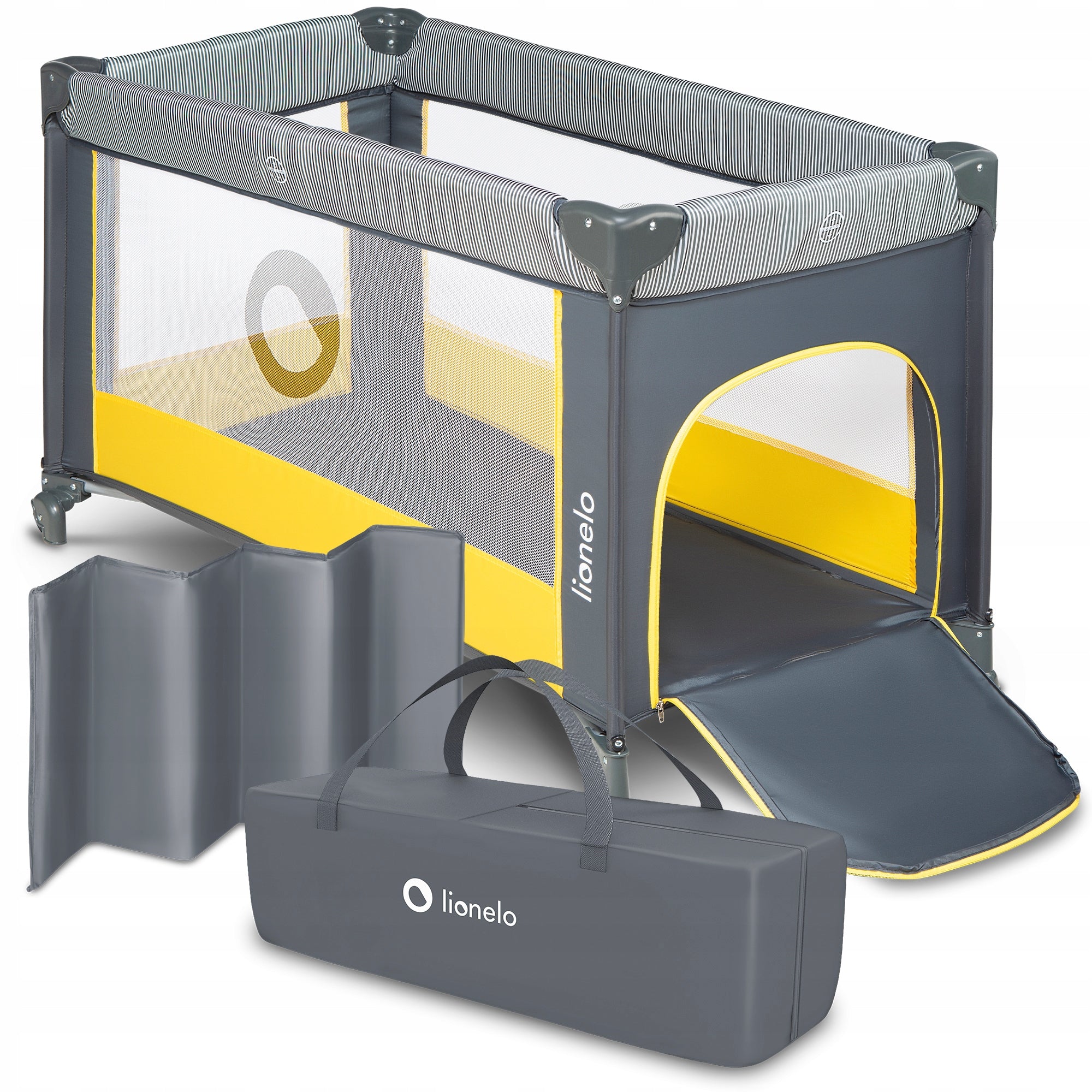 Travel cot playpen folding COMFORTABLE MATTRESS +BAG Lionelo Stefi Packaging status original