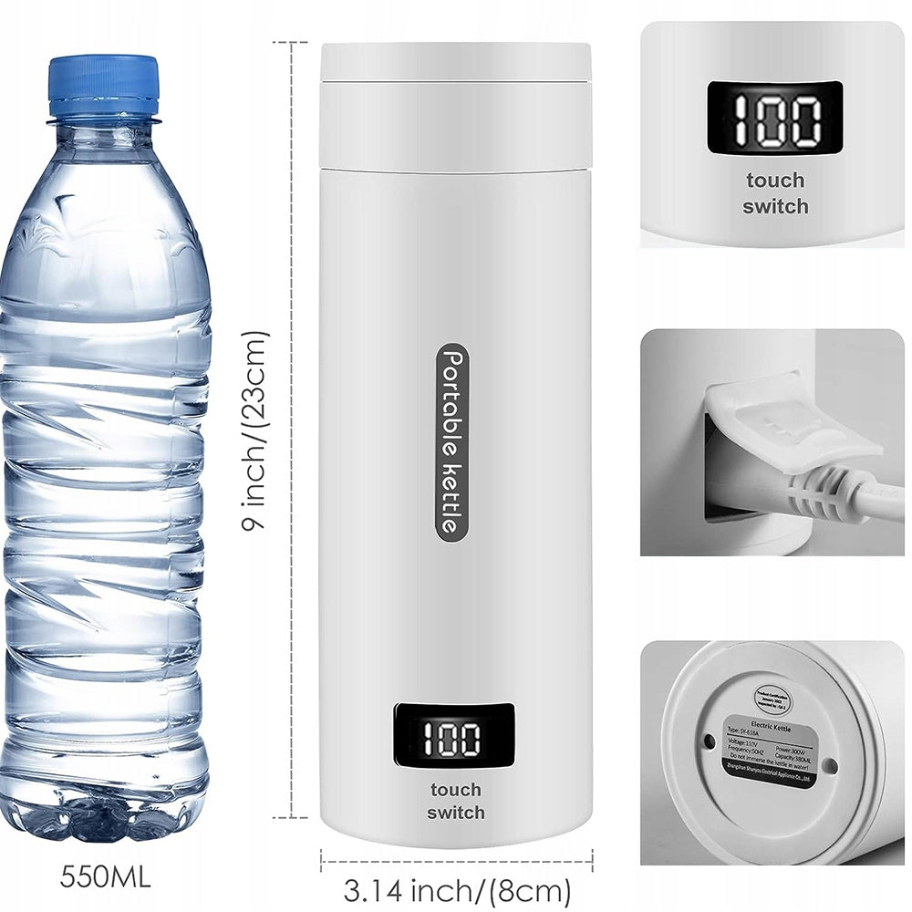 Travel electric kettle 380 ml 4 temperature settings 300 W Material metal