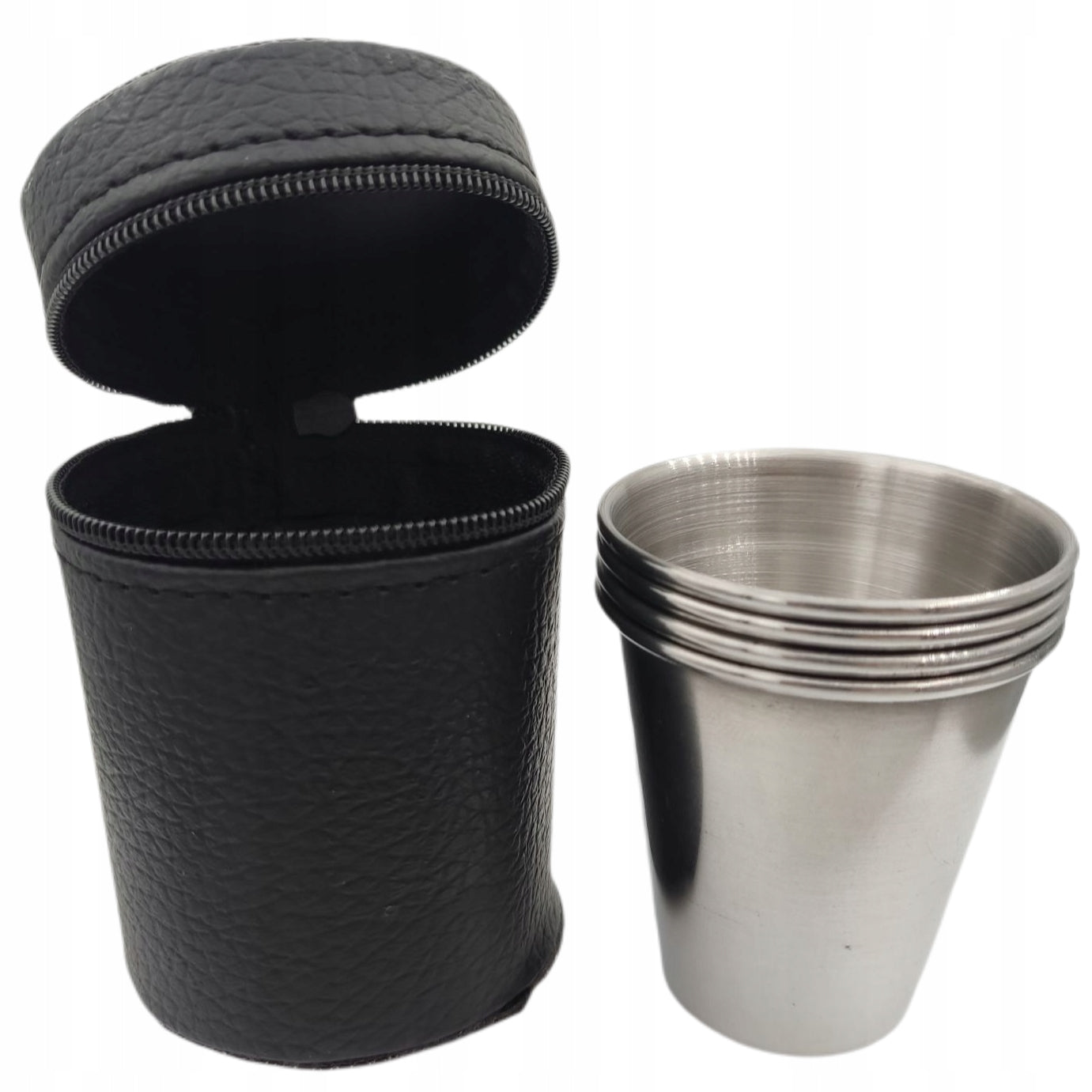 Travel glasses 160ml+etui 4 pcs metal 1-7003 Brand SLM
