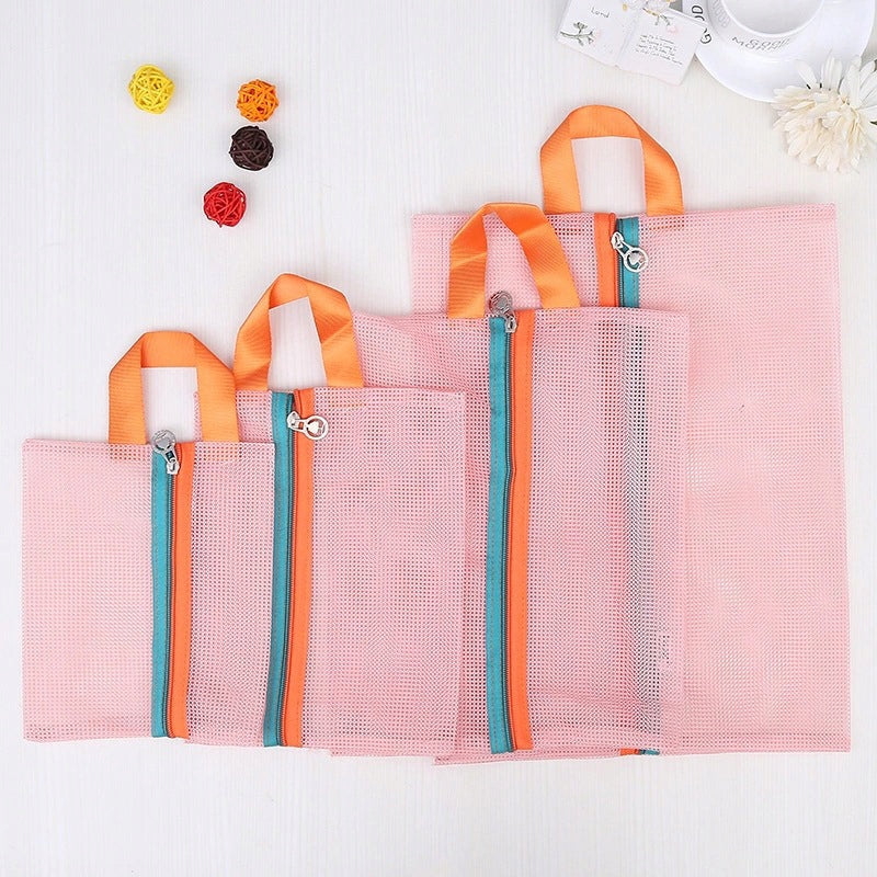 Travel organizer for clothes case 4 piece mesh pink Brand R70