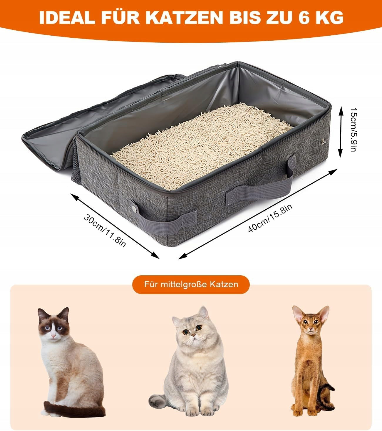 Travel portable cat litter box with spatula Manufacturer code 5702715178573234037
