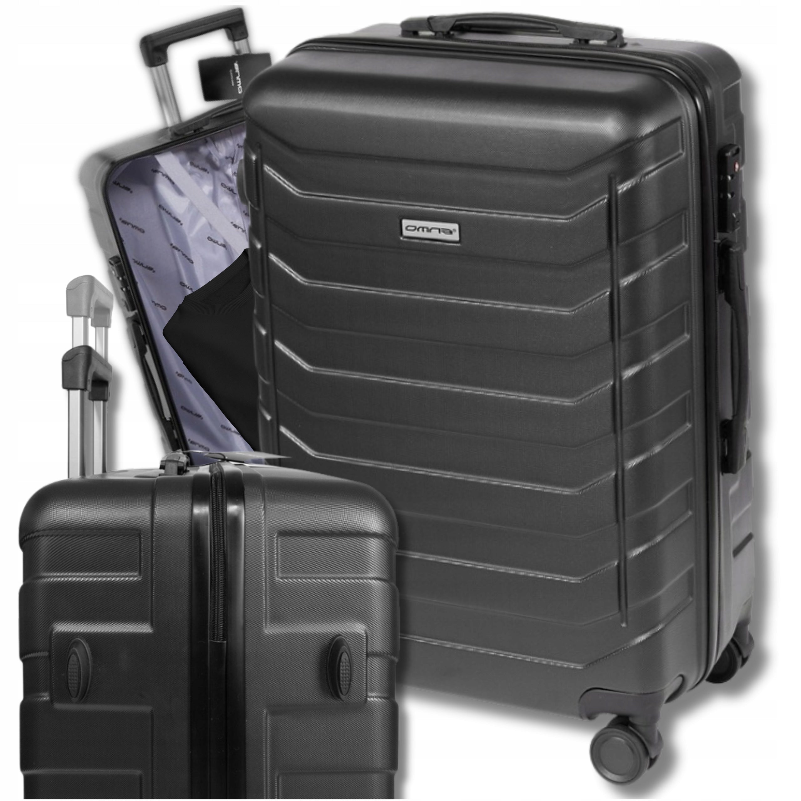 Travel suitcase on wheels medium XL polycarbonate case for children 63L Packaging status original