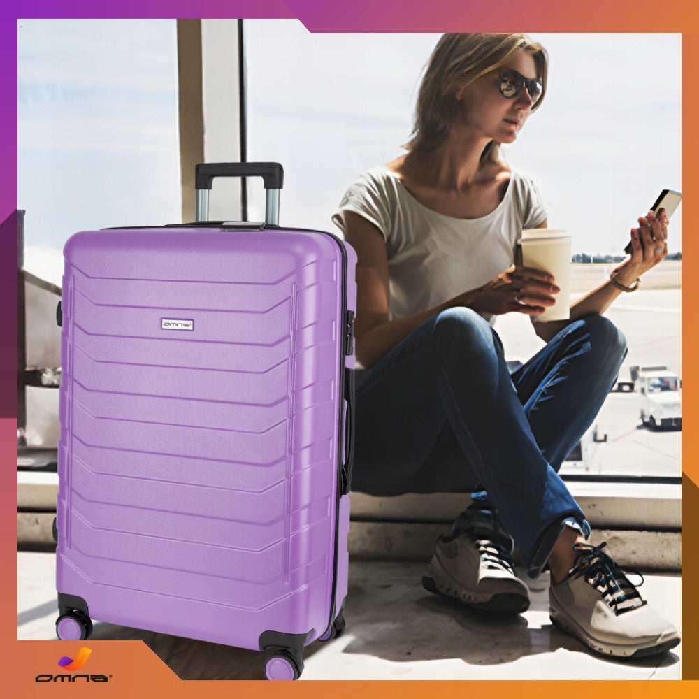 Travel suitcase on wheels medium polycarbonate case for girls 63L Depth (shorter edge) 27 cm
