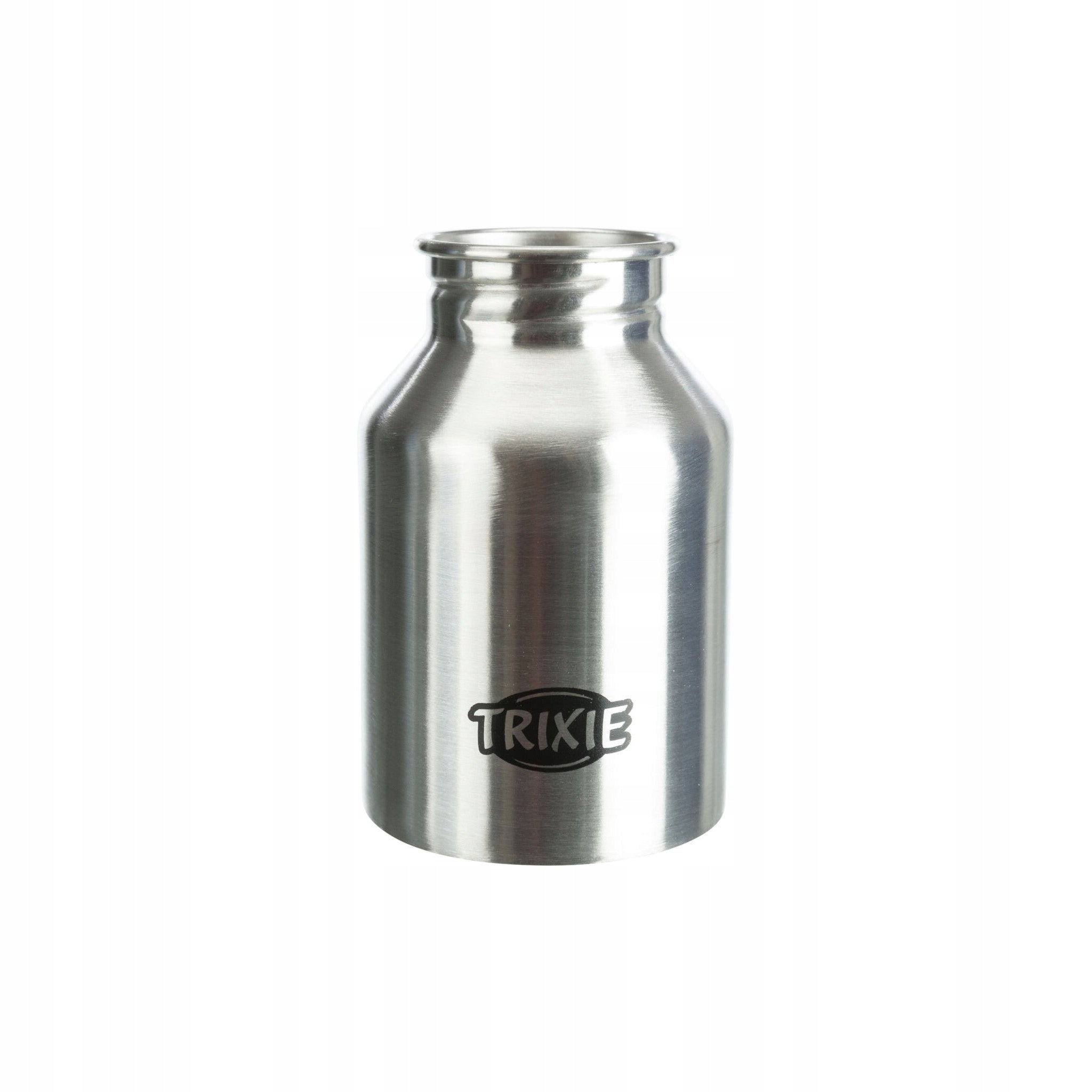Travel water bottle with cat dog bowl 0,3l Trixie Trade name Butelka metalowa z plastikową miseczką 300 ml