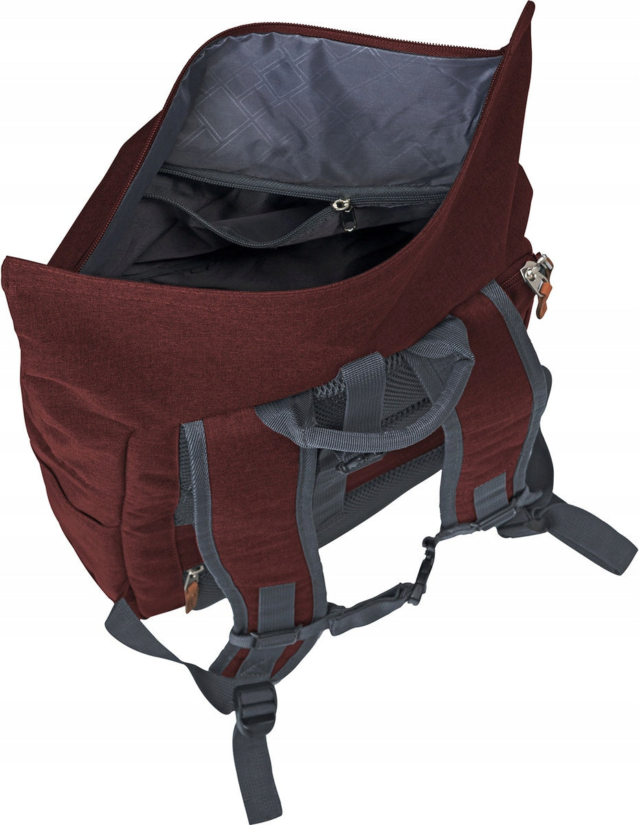 Travelite Basics Burgundy Rolled Backpack Gender unisex
