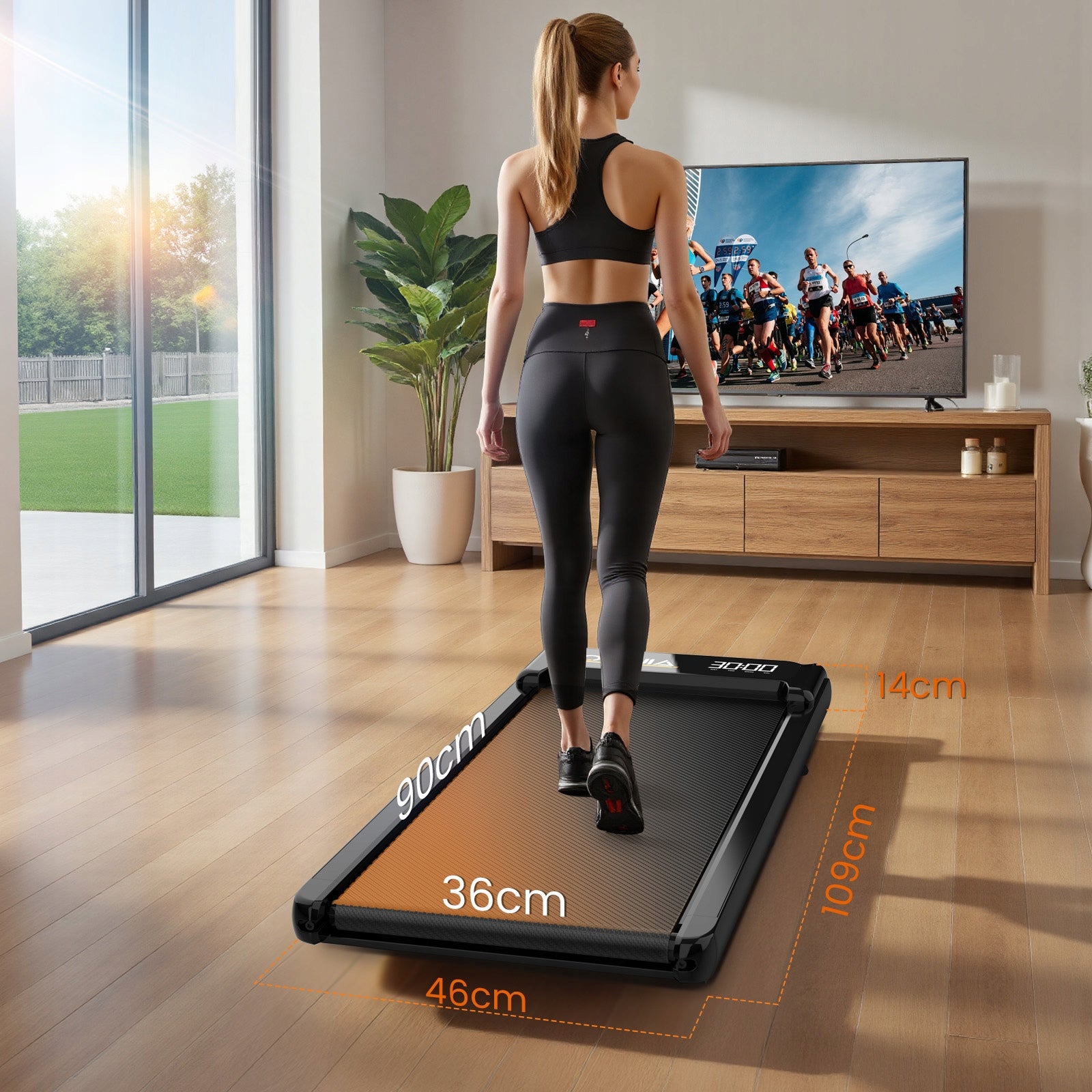 Treadmill 2–8 km/h Detachable Handlebar Walking Pad with 8% Incline, Remote Brand no brand