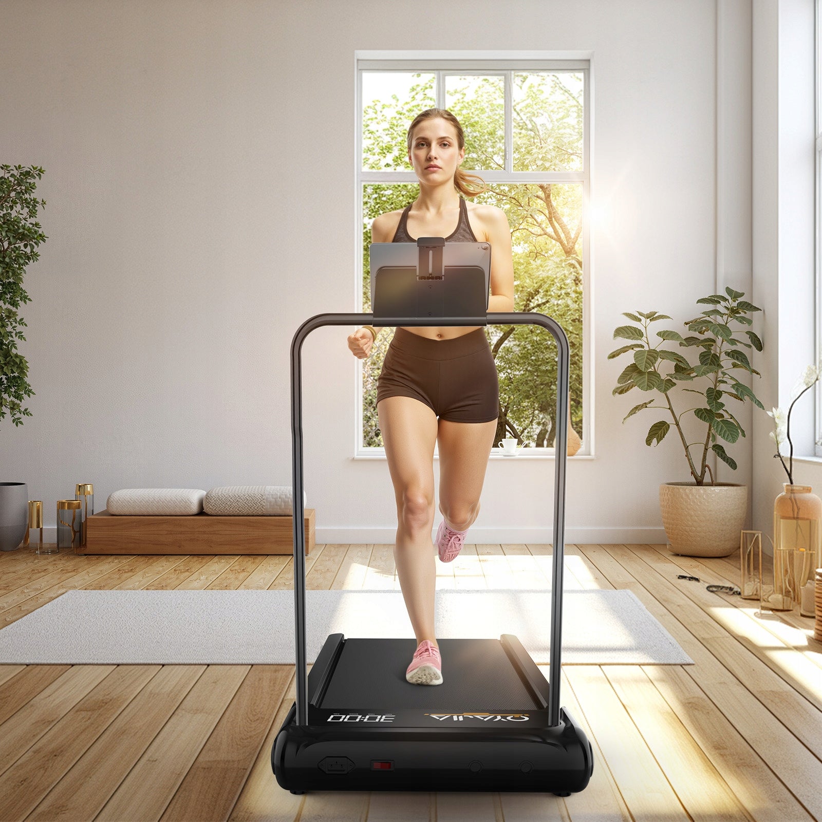 Treadmill 2–8 km/h Detachable Handlebar Walking Pad with 8% Incline, Remote Kind electric