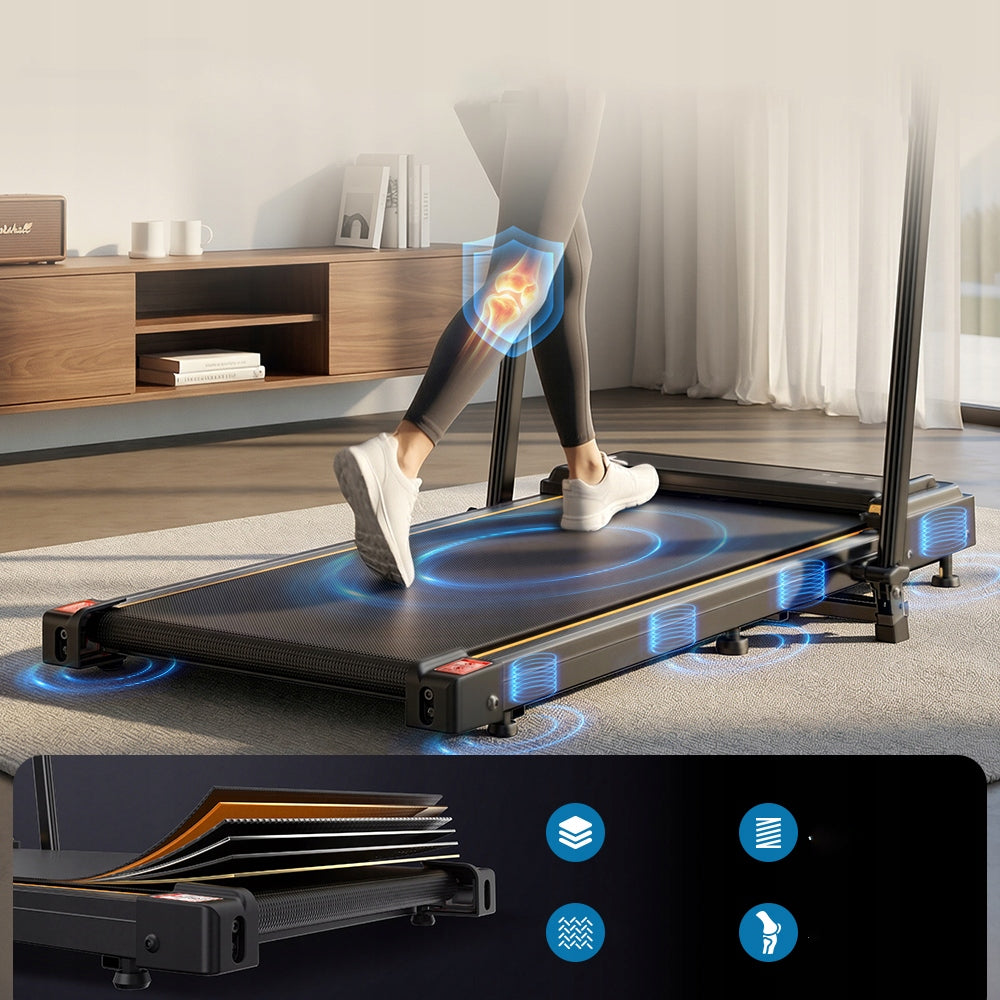 Treadmill Walking 2in1 Electric 10km/h 8% Slope Pilot 100kg Power 10 HP