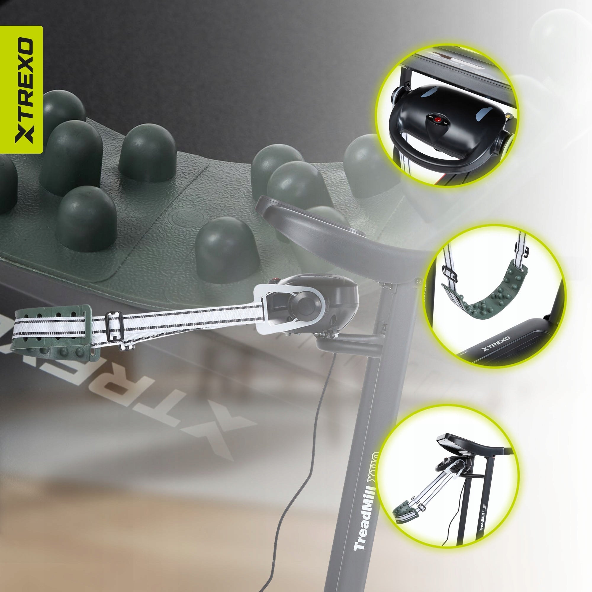 Treadmill XTREXO X110+ with massager black TILT ANGLE ADJUSTMENT 1-14 KM/H Brand Xtrexo