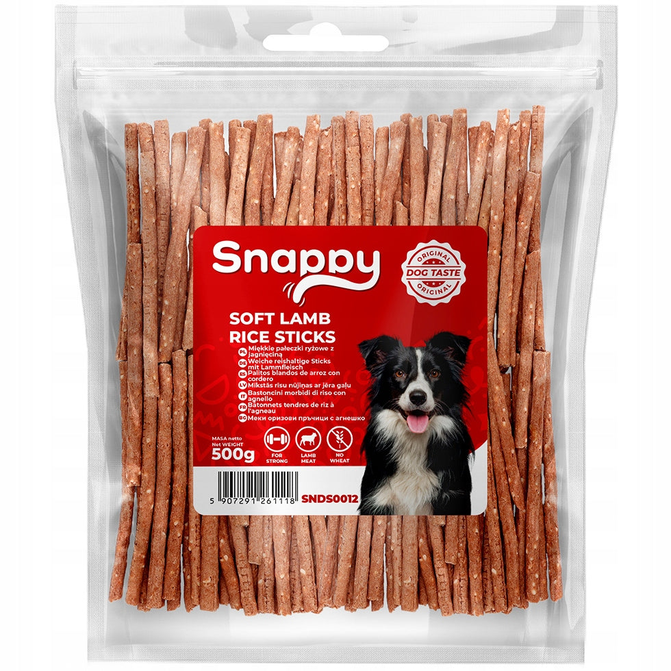 Treat Dog Snack Soft Rice Chopsticks with Lamb Snappy 500g Packaging status original