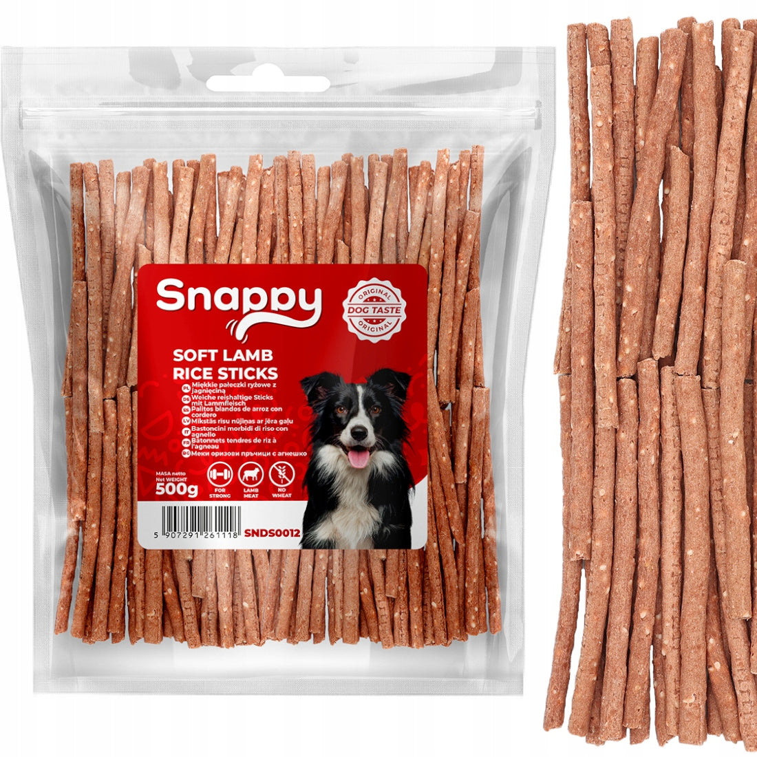 Treat Dog Snack Soft Rice Chopsticks with Lamb Snappy 500g