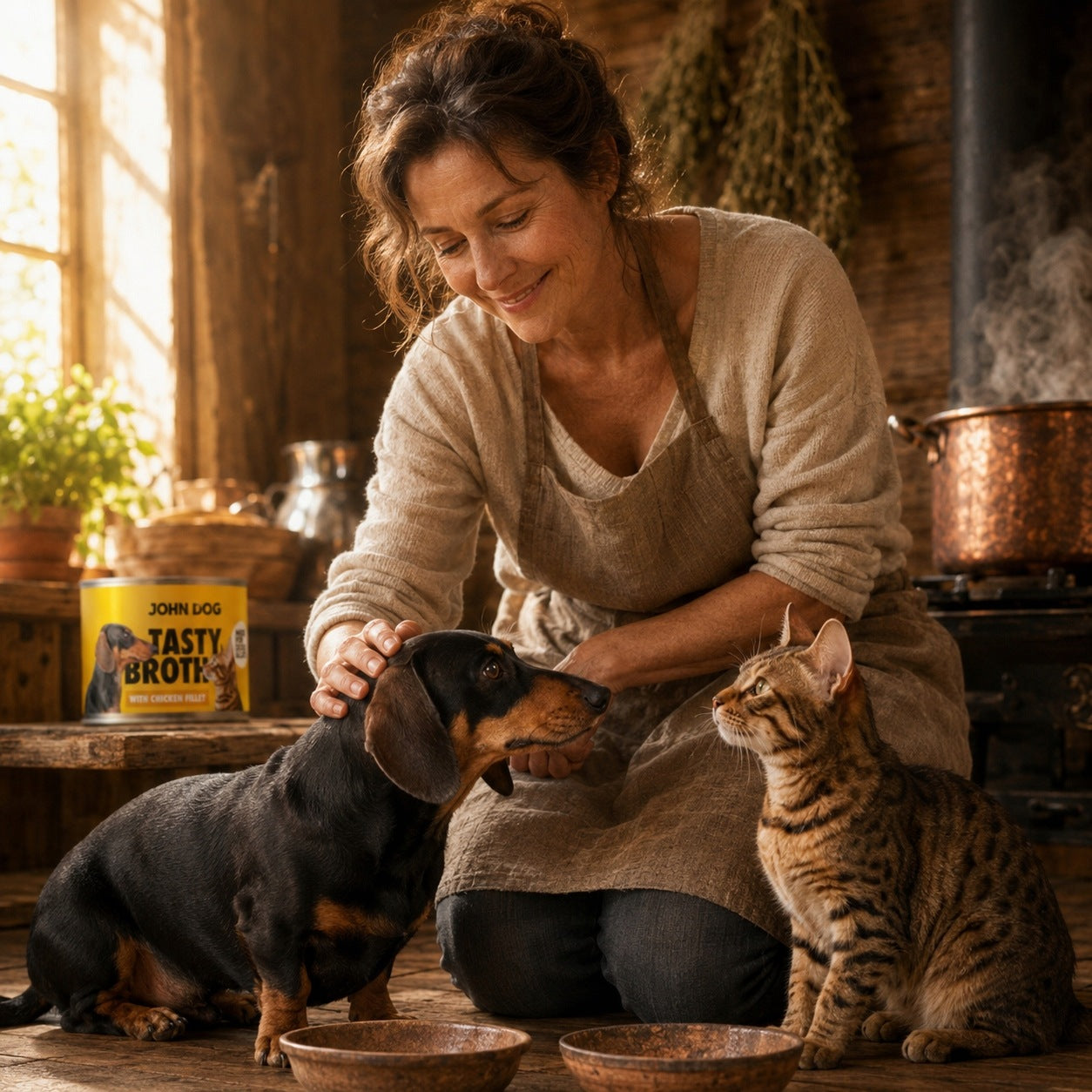 Treat John Dog Tasty Broth Soup for Cat and Dog Chicken Can 140g Brand John Dog