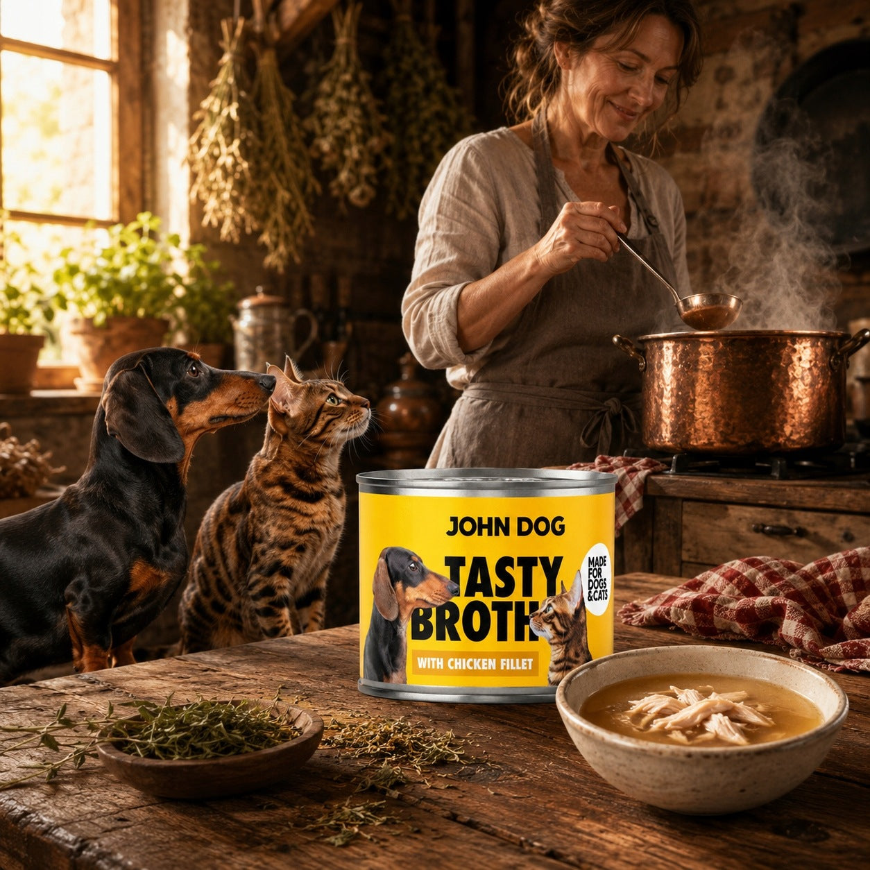 Treat John Dog Tasty Broth Soup for Cat and Dog Chicken Can 140g Manufacturer code KMJDADCTSCF140