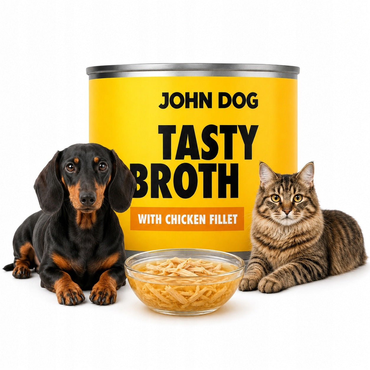 Treat John Dog Tasty Broth Soup for Cat and Dog Chicken Can 140g